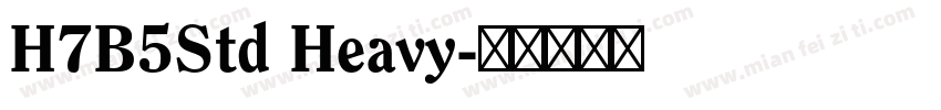 H7B5Std Heavy字体转换